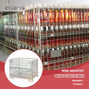 Şarap endüstrisi için hafif çelik Q235 yarım açık kapı Metal tel örgü kafes - Product Image 1