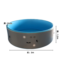Piscine hors sol renforcée avec structure rigide en Drop-Stitch, design gonflable portable, pour usage familial et enfants en extérieur