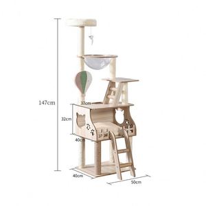 Modern Large Cat Tree Furniture Wool and Rope Condos with Sisal Wall Climbing <b>Shelves</b> <b>Shelf</b> Mounted Cat Perches - Product Image 2