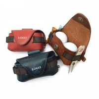 Pochette de balle de Golf en cuir pour l'extérieur, sac de taille pour balle, étui de rangement pour accessoires de Golf