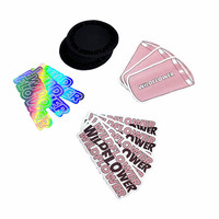 Pegatinas de logotipo personalizadas de alta calidad, pegatina troquelada UV elevada, pantalla de seda, impresión 3D, etiquetas adhesivas de vinilo de PVC impermeables