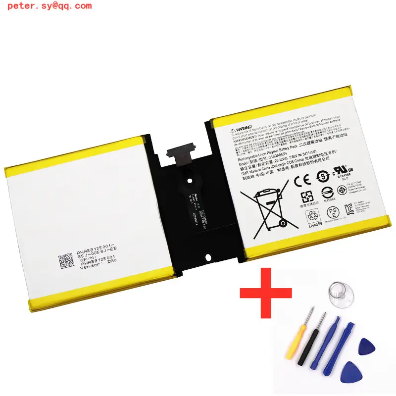 G16QA043H 2ICP4/76/76 New 3411mAh Tablet Battery For Microsoft Surface Go 1824 4415Y Tablet PC 7.66V 26.12WH