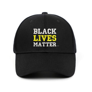 Hot selling good quality black lives matter racing dad caps hats custom embroidery logo blank white brim dad hat - Product Image 3