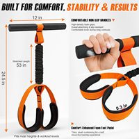 Banda Elástica de Resistencia con Pedal para Abdominales, Cuerda de Tracción, Equipo de Entrenamiento para Yoga y Moldeamiento Corporal en Casa o Gimnasio
