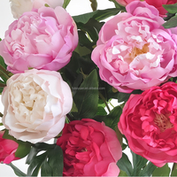 BL048 Pivoine Artificielle Haute Qualité Effet Naturel à 3 Têtes pour Décorations Murales et de Table de Mariage, Événements, Fête des Pères et Fête des Mères