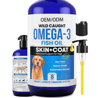 Huile de poisson liquide oméga-3 pour chien, marque privée OEM TK, très vendue, nourrit la peau et le pelage, soutient la santé cardiaque, articulaire et immunitaire du chien.