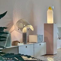 Lampe de table en marbre personnalisée, lampe de chevet moderne de luxe à rayures pour la chambre à coucher, décoration de chambre d'hôtel