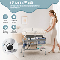 Table à langer multifonctionnelle et baignoire pour bébé, table à langer directe pour lit bébé, table à langer pliable, sac de rangement pour produits pour bébés