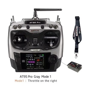 Émetteur RadioLink <span class=keywords><strong>AT9S</strong></span> <span class=keywords><strong>Pro</strong></span> 10C/12 canaux gris Radio Ardupilot Accélérateur gauche avec récepteur R9DS Contrôleur 2,4 GHz pour drone - Product Image 3