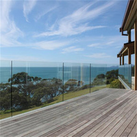 Rampe en verre en U, garde-corps à fente en U, garde-corps de sécurité pour balcon et escalier, taille personnalisée pour la décoration de villas et d'appartements