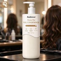 Après-shampoing OEM 300 ml pour perruques en cheveux naturels, à la kératine hydrolysée, anti-nœuds, non gras, pour perruques à dentelle, réparation acide faible, soin des perruques