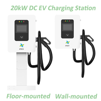 Chargeur EV DC XTEVSE XT-DC300 20kW CCS2 Smart Wallbox avec interface utilisateur OCPP 7 pouces, terminaux de paiement RFID, état neuf, GBT