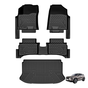 KQD New Design 5D Waterproof TPE Rear <b>Trunk</b> Mat for Venue <b>Black</b> 3mm Thick with Protection & Decoration - Product Image 2