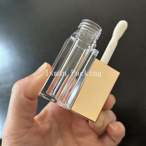 Bán buôn <span class=keywords><strong>2025</strong></span> vuông rõ ràng Rose Gold Sliver Wand rỗng bơm lại Lip Gloss container ống với bàn chải lớn 4ml - Product Image 4