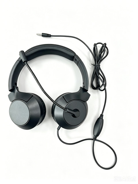 Over Ear Wired Call Center Headsets with Mic Lightweight Headphones for Students Study Adjustable Headband Headsets S8