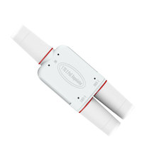 Extensor PoE de 1 a 2 Puertos, Repetidor Ethernet Impermeable de 10/100 Mbps para Exteriores, para Cámara de Seguridad con Sistema de Largo Alcance