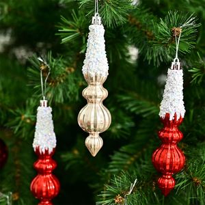 New Painted Sequin Electroplated <b>Plastic</b> Christmas Tree Ornaments <b>Baubles</b> Hanging Festive Party Decorations 6 Colors Factory - Product Image 4