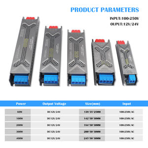1pc/5 pccs dc <span class=keywords><strong>12v</strong></span> 24v הוביל אספקת חשמל 100w 200w <span class=keywords><strong>ac</strong></span> 100-250v נהג שנאי-לשעבר עבור אורות רצועת הוביל - Product Image 2