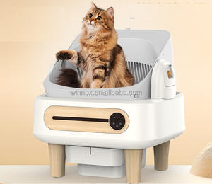 Boîte à litière pour chat la plus populaire APP Control Dual Safety Sensors Automatic Smart Open Top Self-cleaning <span class=keywords><strong>Cat</strong></span> Toilet Litière <span class=keywords><strong>Box</strong></span> - Product Image 1