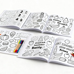 Livre de coloriage personnalisé à couverture souple pour enfants, papier offset, reliure parfaite, pages perforées détachables, imprimé avec des dessins uniques - Product Image 2