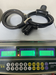 <span class=keywords><strong>Antivol</strong></span> pour trottinette électrique, cadenas à combinaison à 4 chiffres, double tête, câble double, avec sac de rangement, haute sécurité, mot de passe, cadenas pour vélo électrique - Product Image 5