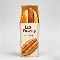 Boîte à tiroir en papier kraft de qualité alimentaire imprimée sur mesure pour hamburgers, frites, sandwichs, emballage alimentaire à emporter