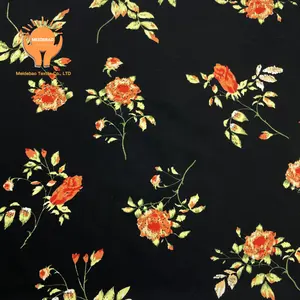 Wholesale High Quality 100 Polyester Fabric Chiffon Plain Satin Print Fabric For Women's Dresses Blouses