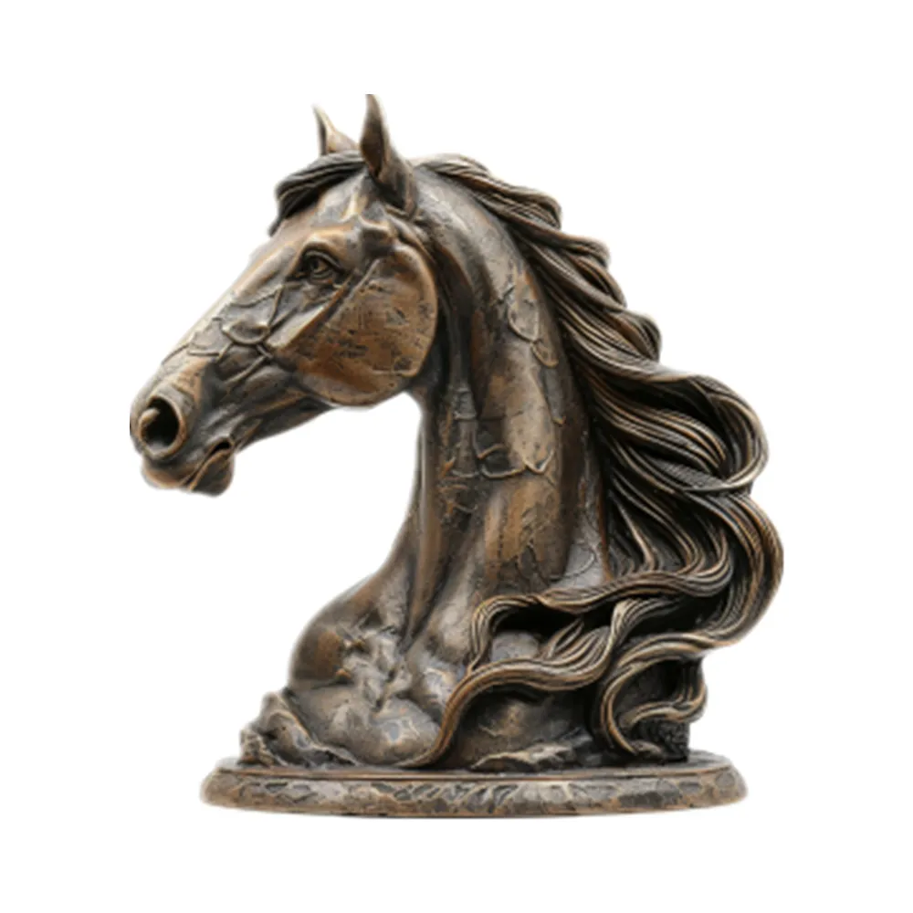 Horse Council Desktop Decoration Resin Elegant Arabic Horse Head Statue