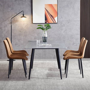 Mesa de comedor minimalista para el hogar, comedor de mármol nórdico y combinación de Silla, rectangular, Económica - Product Image 3
