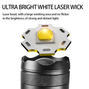 ไฟฉายมือถือแบบชาร์จไฟได้ไฟฉาย <span class=keywords><strong>LED</strong></span> กันน้ำไฟฉายตั้งแคมป์ปรับโฟกัสได้ซูมไฟฉายยุทธวิธี - Product Image 3