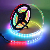 NOUVEAU Bande LED numérique programmable RVB pleine couleur magique 5V Ws2812 30 60 74 144 LED