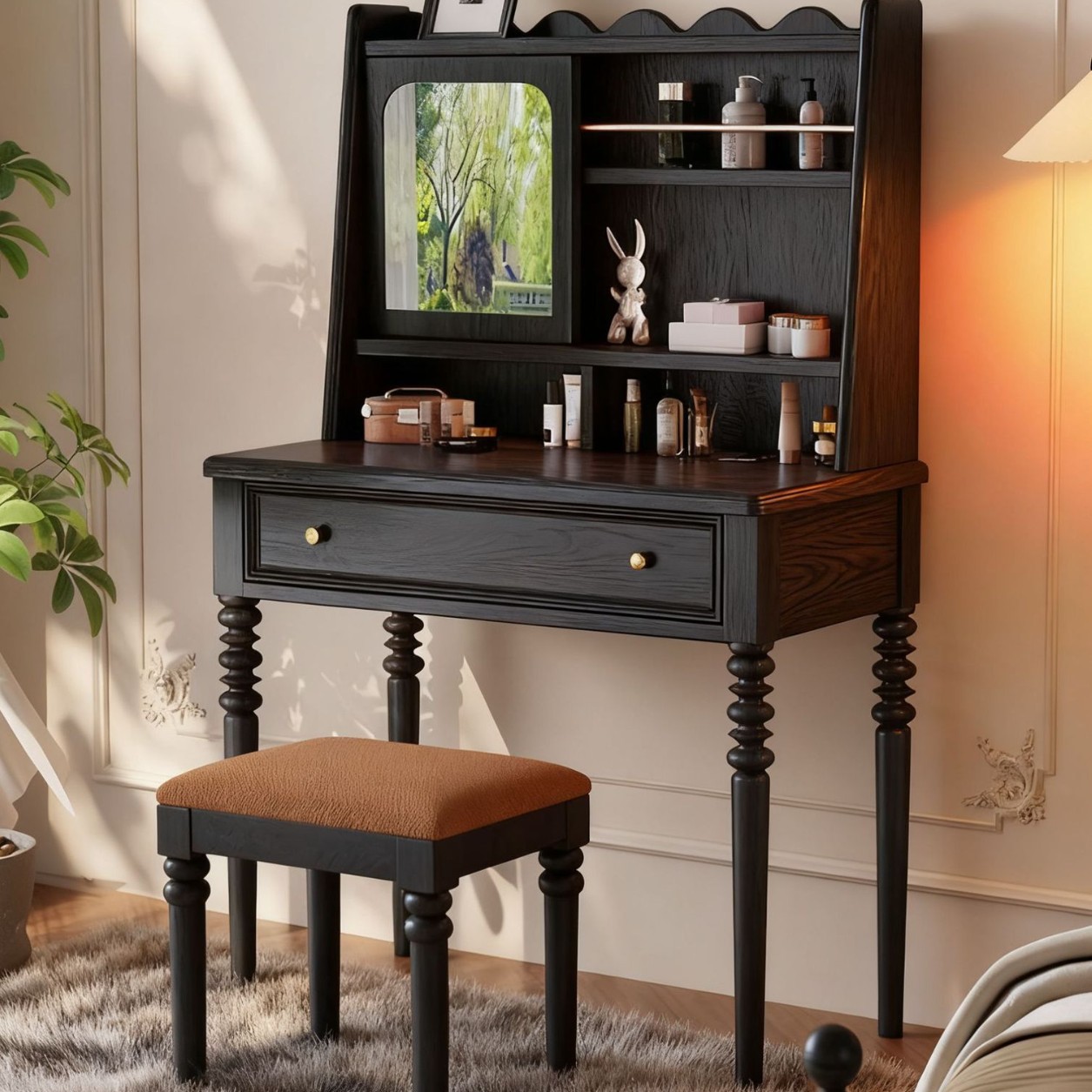 Minimalist Black Dressing Table