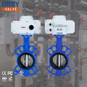 DC24V DN80 DN100 Cuerpo de válvula de hierro fundido dúctil SS304 Disco 16bar PN16 Actuador ON/OFF Tipo de oblea Válvula de mariposa eléctrica - Product Image 1