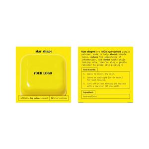 4 parches coloridos estrellas amarillas corazones flores forma hidrocoloide acné espinillas parches espejo caja con su logotipo - Product Image 4