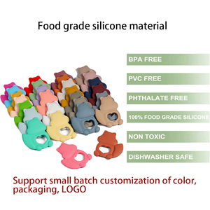 Breloques à mâcher en silicone pour bébé, jouets <span class=keywords><strong>de</strong></span> <span class=keywords><strong>dentition</strong></span> pour enfant en bas âge, jouets <span class=keywords><strong>de</strong></span> qualité alimentaire, animaux, écureuil, <span class=keywords><strong>anneau</strong></span> <span class=keywords><strong>de</strong></span> <span class=keywords><strong>dentition</strong></span> pour bébé - Product Image 3