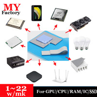 Almohadillas Térmicas de Silicona para Refrigeración de Tarjetas Gráficas y Computadoras de Juego, 6W, 8W, 12.8W, 15W, 16W, 18W, 21W, 0.5/0.75/1.0/1.25/1.5mm
