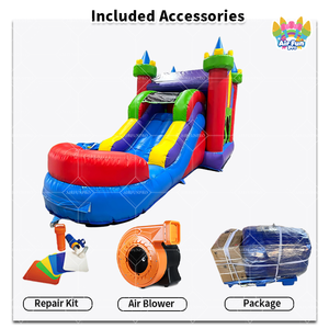 Château Gonflable Commercial en PVC pour Enfants avec Toboggan Aquatique – Idéal pour les Fêtes en Extérieur – Offre Spéciale - Product Image 3