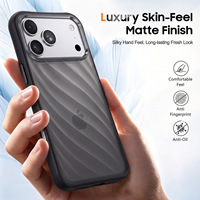 Coque de téléphone portable antichoc à texture ondulée mate motif vague d'eau pour iPhone 18 Pro, compatible iPhone 17 Pro Max et 18