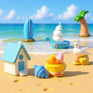 KI Huacui Paysage insulaire, Articles décoratifs DIY pour maison de poupée, Petits ornements de bureau série Océan - Product Image 1