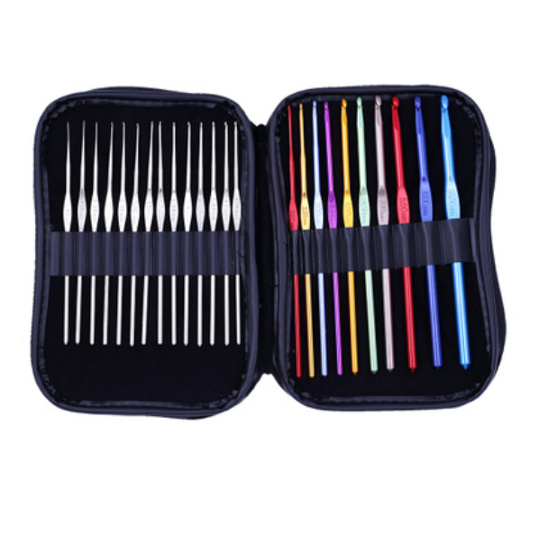 Забавный тканый материал в упаковке алюминиевый набор инструментов для вязания крючком Сделай Сам вязание шерсти