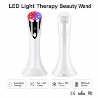Appareil de massage vibrant pour le visage et le corps, anti-rides, soin de la peau, avec sonde en verre, chauffant et rafraîchissant