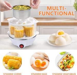 หม้อนึ่งไข่ไฟฟ้าคุณภาพดีที่สุด หม้อนึ่งอาหารเพื่อสุขภาพ 2 ชั้น สำหรับนึ่งไข่ 14 ฟอง หม้อนึ่งไข่ไฟฟ้า - Product Image 5