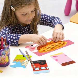 Cartes de puzzle de mots et de lettres de l'alphabet en gros, auto-correctrices, pour l'apprentissage de l'<span class=keywords><strong>orthographe</strong></span> et du langage, double face, à colorier et à peindre - Product Image 2