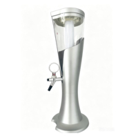 Distributeur de boissons portable automatique 3L personnalisé à énergie solaire, écologique, avec lumières LED, pour bar, jus, bière, vin, tour à glace - Vente en gros