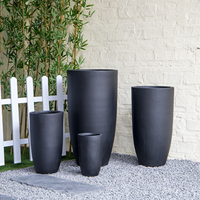 Pot de fleur personnalisé peinture lisse Pots en fibre de verre et jardinière Vase grand jardin de fleurs d'extérieur en gros