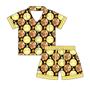 Conjunto de Pijama de Seda de Leche para Niños, Manga Corta, con Botones, Ropa de Dormir Infantil, Impresión Personalizada, OEM, ODM - Product Image 2