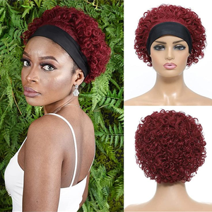 Promotion : Perruque courte à bandeau 100 % cheveux humains, bouclée style Pixie, F115, 6 pouces, cheveux brésiliens Remy, disponible en gros directement de l'usine - Product Image 2