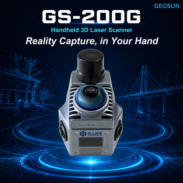 GEOSUN GS-200G Handheld LiDAR Scanning System 11600mAh Battery 2H Operation High-precision Stable Full-coverage 3D