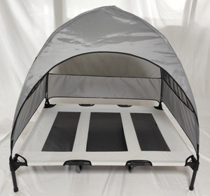 Luxuriöses Erhöhtes Modernes Rechteckiges Hundebett für Kleintiere Abnehmbare Abdeckung Atmungsaktives Taft-Oxford-Gewebe Innen/Außen Karton - Product Image 4