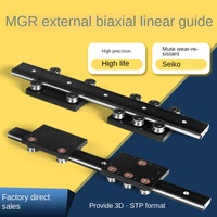 Roulement Linéaire CNC Biaxial Externe, Guidage Linéaire Charge Lourde MGR, Glissière Chariot Rail de Guidage Linéaire, Mini Guidage Linéaire en Aluminium